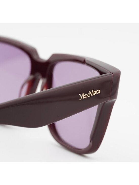 Max Mara GLIMPSE2 MM0078 69Y Sunglasses Bordeaux Square Frame, Violet Lenses main image 5